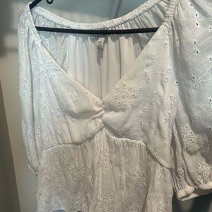 Sofia by Sofia Vergara White Eyelet Blouse